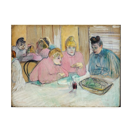 Trademark Fine Art Toulouse-Lautrec 'The Ladies in the Dining Room' Canvas Art, 35x47 AA01608-C3547GG